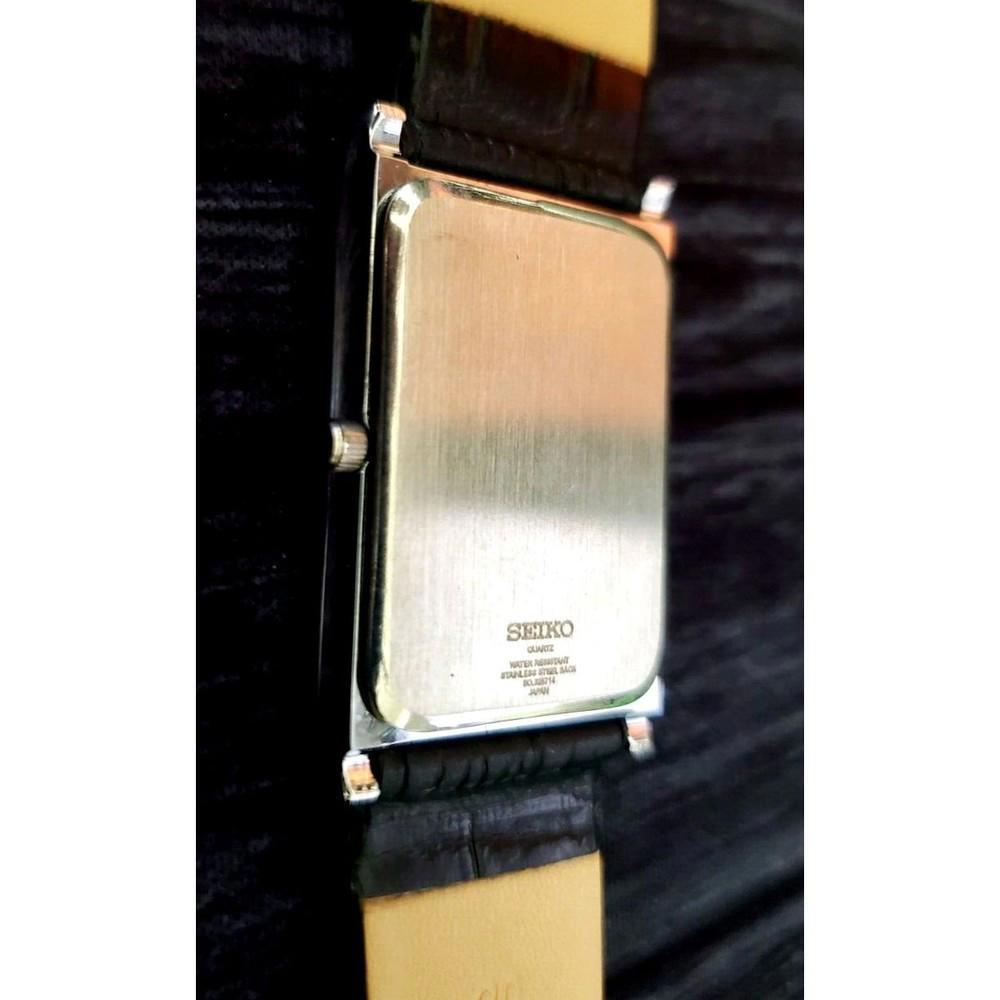 RARE NOS Seiko Men Tank Gorgeous White Dial Dress Watch * - Picture 8 of 9